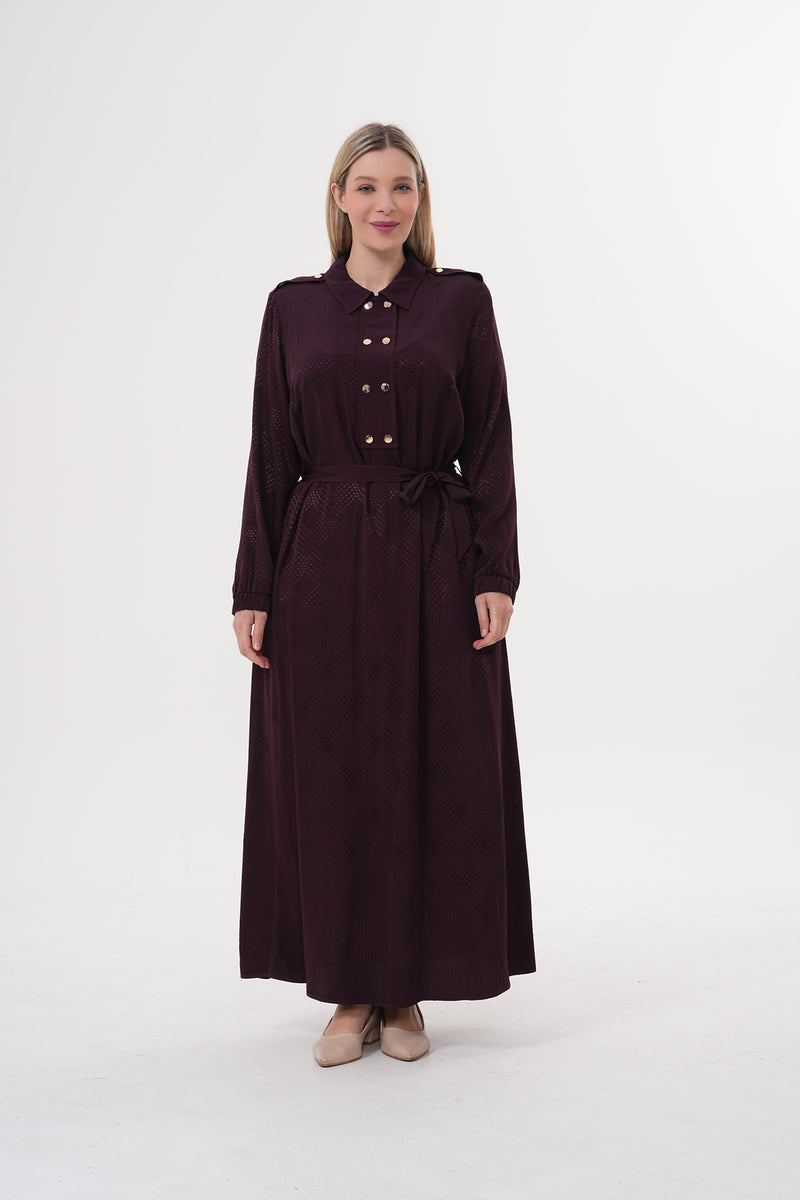 F&G Sophia Dress Burgundy