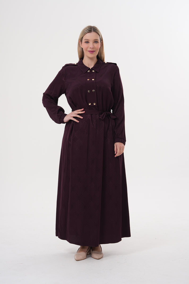 F&G Sophia Dress Burgundy