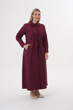 F&G Shoulder And Arm Dtld Dress Burgundy