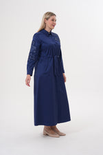 F&G Shoulder And Arm Dtld Dress Navy Blue
