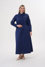 F&G Shoulder And Arm Dtld Dress Navy Blue