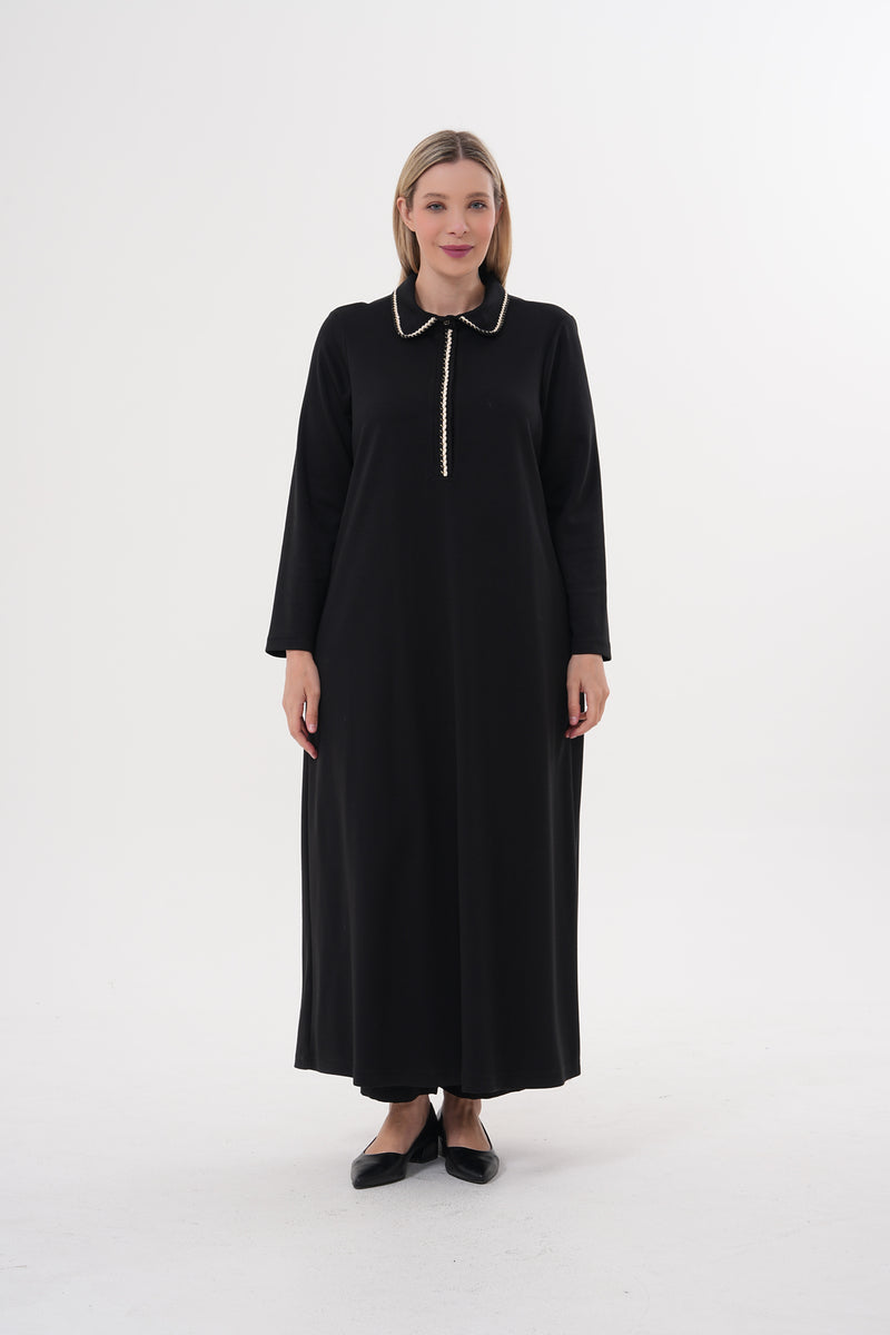 DL Braid Biding Tape Dress Black