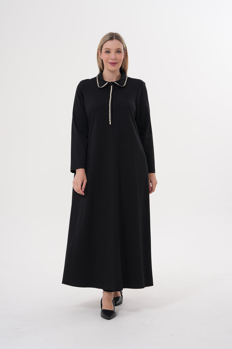 DL Braid Biding Tape Dress Black