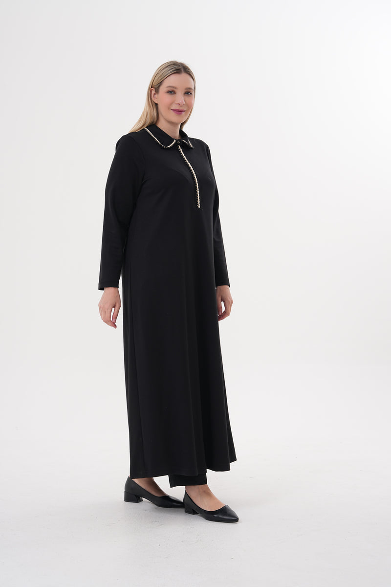 DL Braid Biding Tape Dress Black