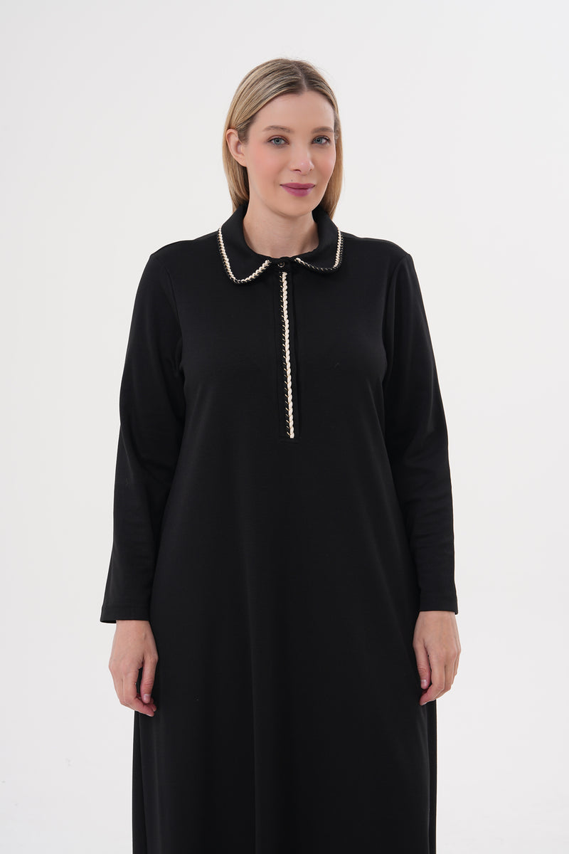 DL Braid Biding Tape Dress Black
