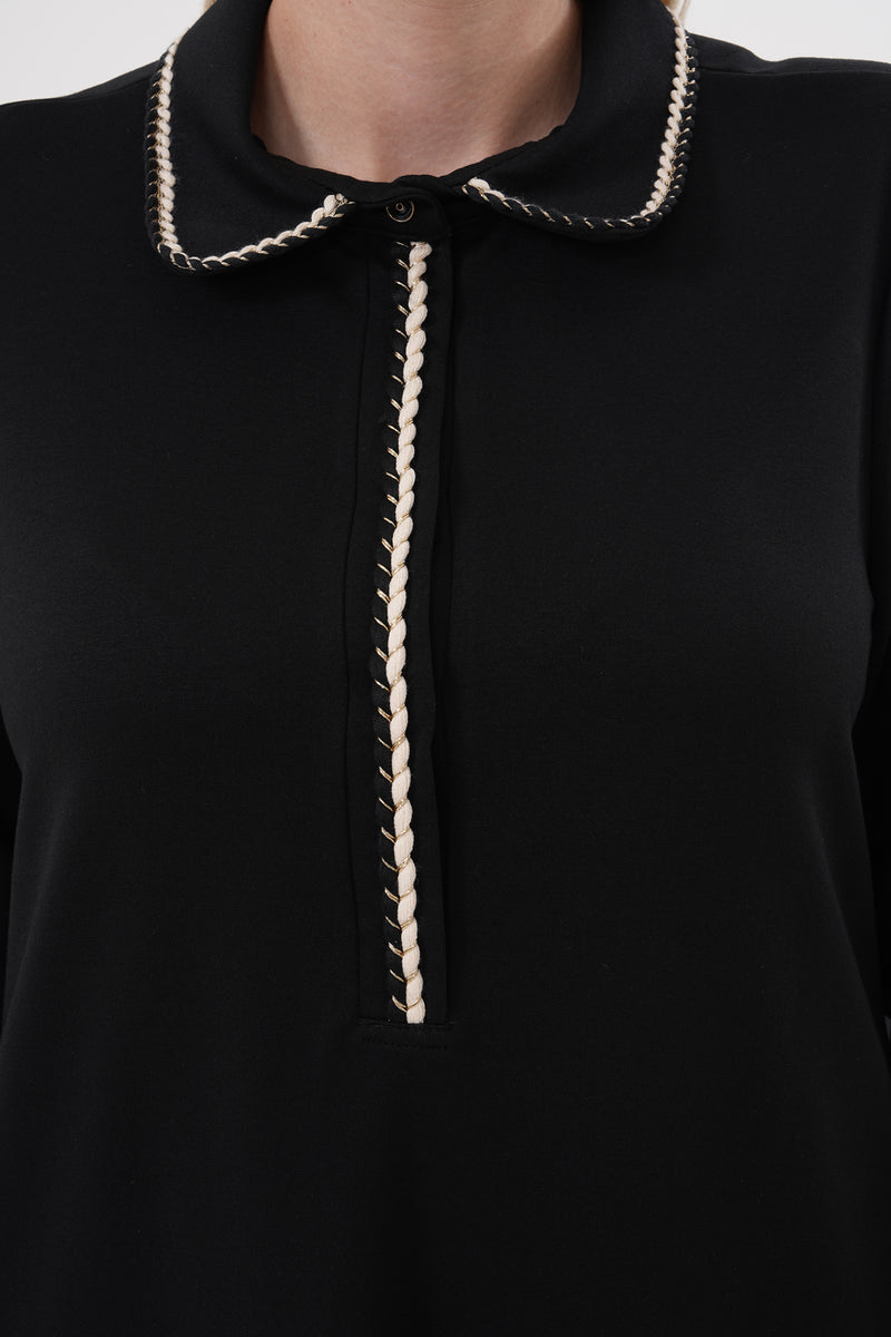 DL Braid Biding Tape Dress Black