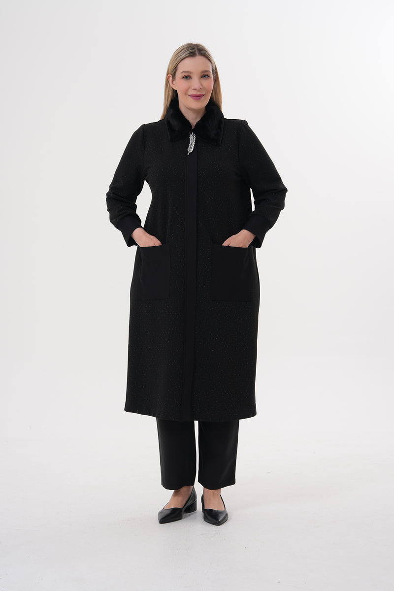 DL Fur Dtld Cape Black