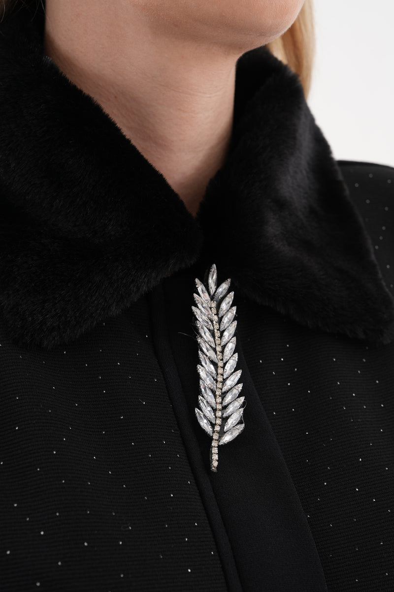 DL Fur Dtld Cape Black