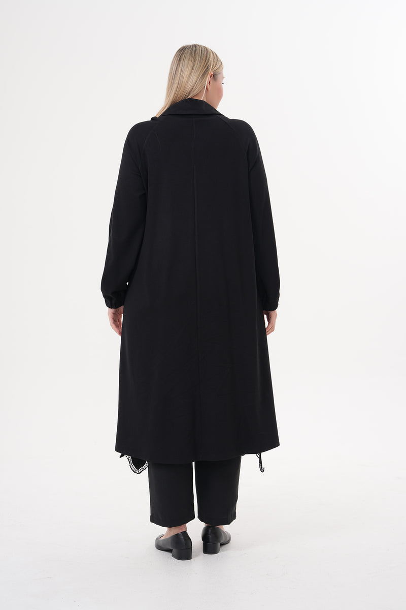 DL Lace Front Dtld Cape Black
