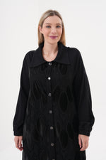 DL Lace Front Dtld Cape Black