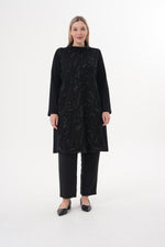 DL Lace Dtld Long Tunic Black