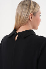 DL Lace Dtld Long Tunic Black