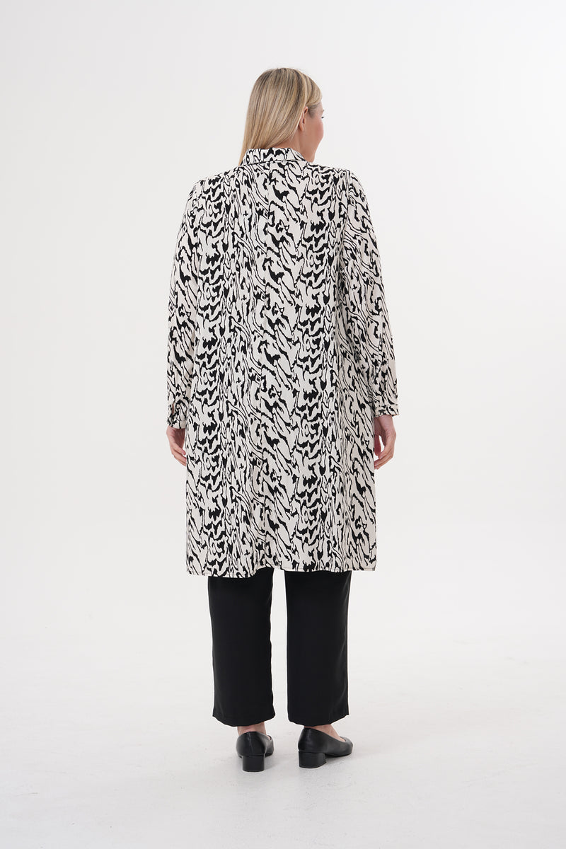 DL Viscone Printed Tunic Ecru