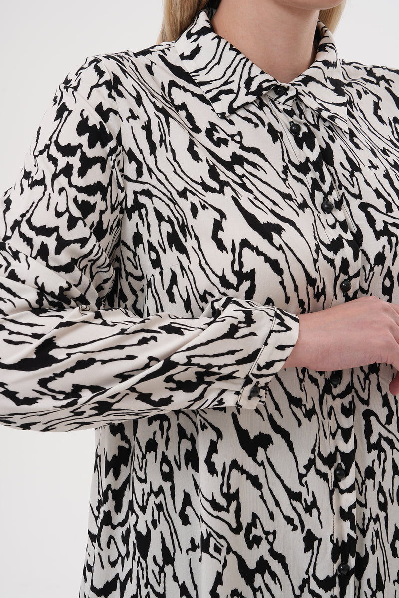 DL Viscone Printed Tunic Ecru