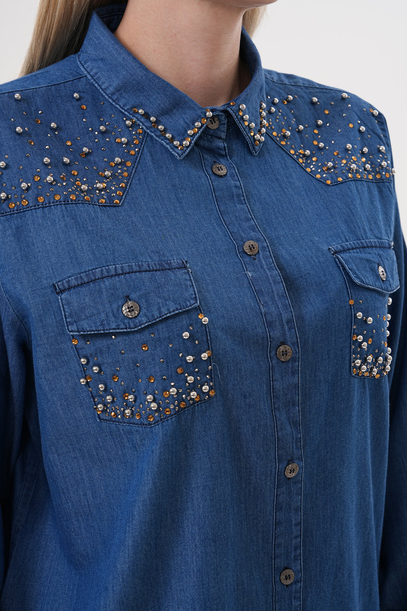 ENS Journee Denim Shirt Blue