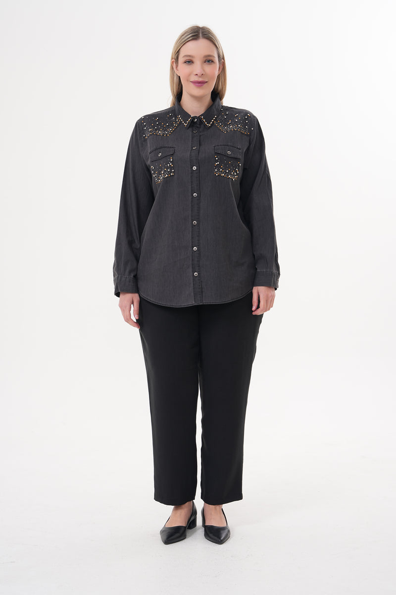 ENS Journee Denim Shirt Black