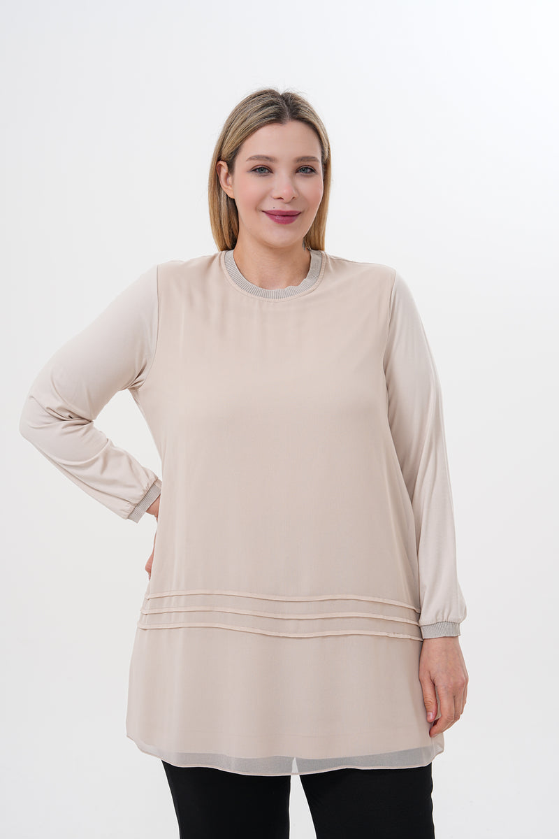 F&G Long Sleeve Inner Tunic Beige