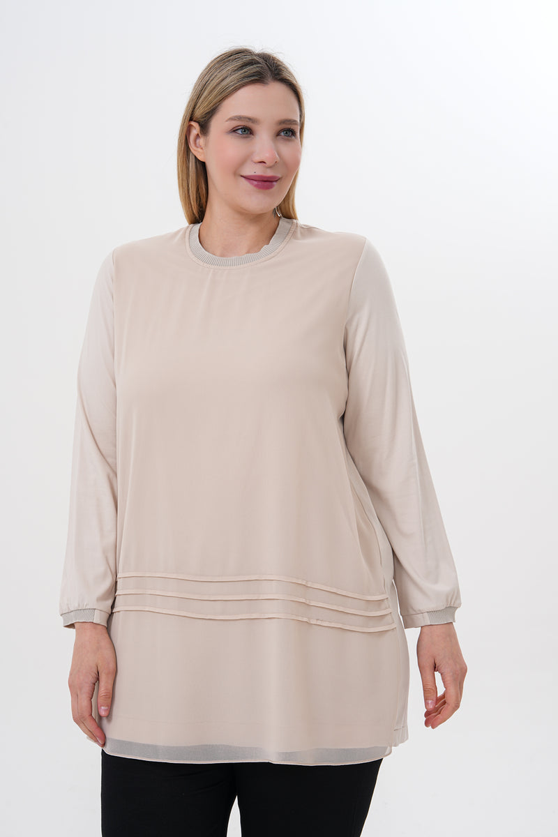 F&G Long Sleeve Inner Tunic Beige