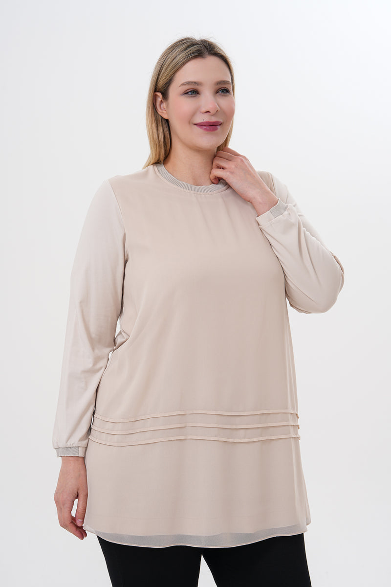 F&G Long Sleeve Inner Tunic Beige