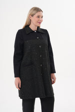 DL Collared Tinsel Cape Black