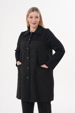 DL Collared Tinsel Cape Black