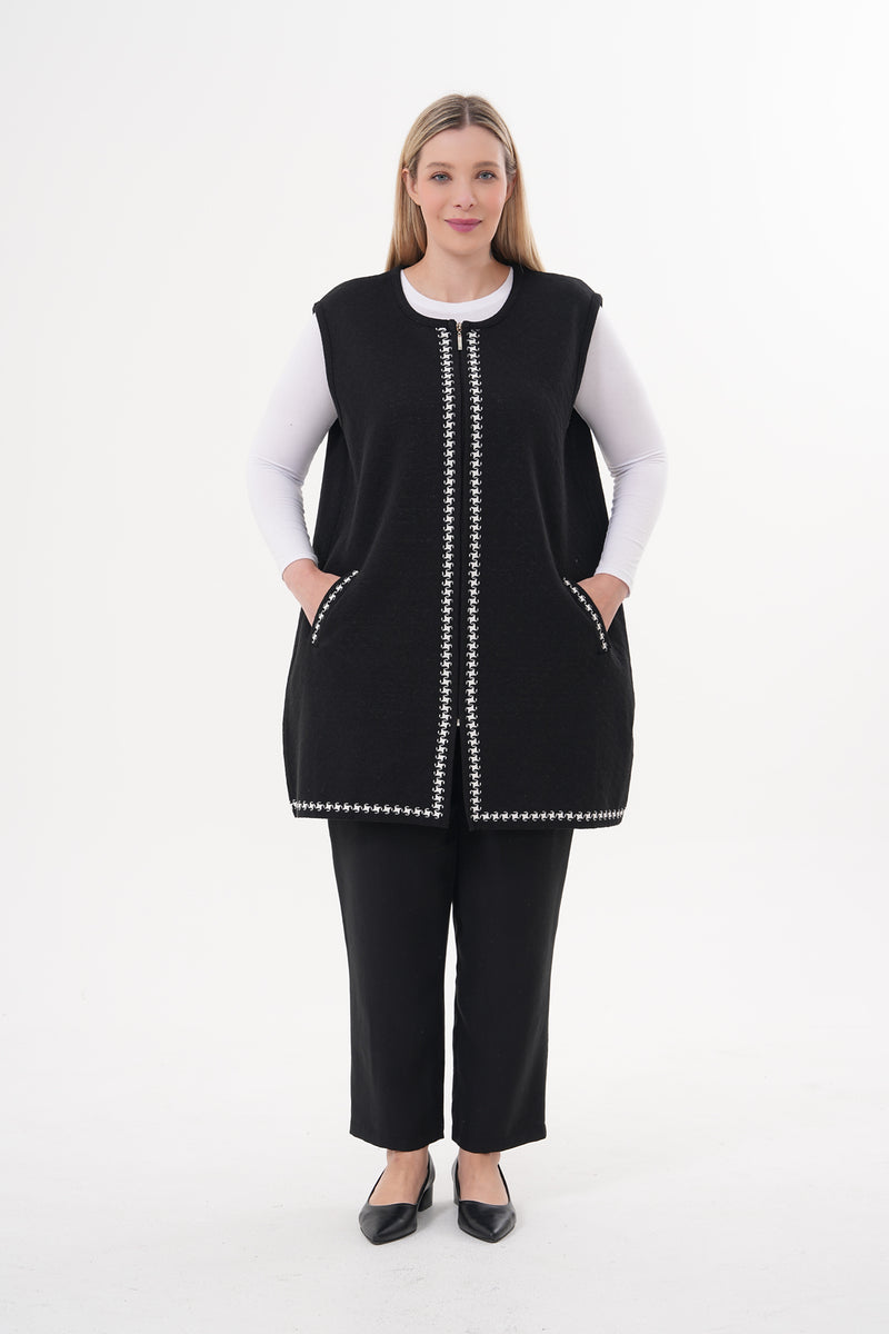 DT Meliha Knitted Vest Black