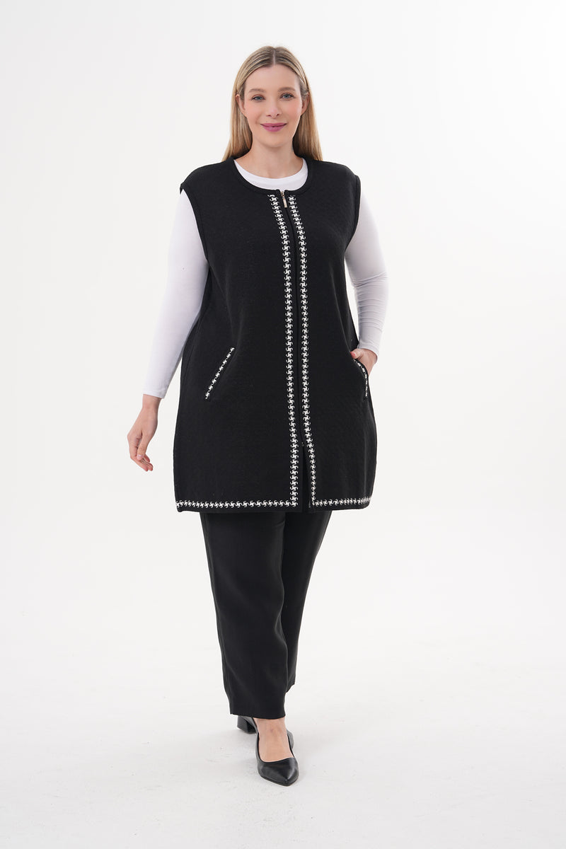 DT Meliha Knitted Vest Black