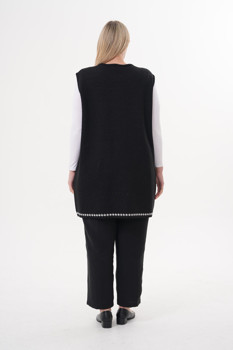DT Meliha Knitted Vest Black