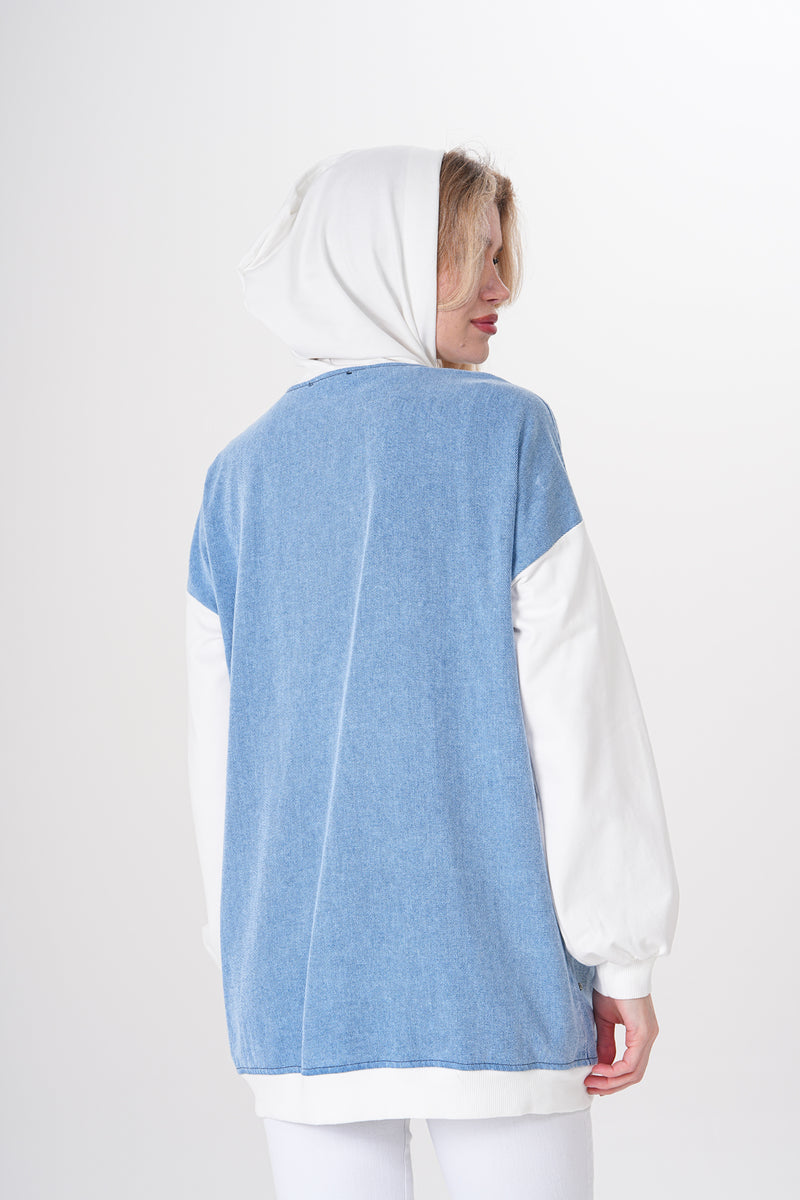 AYZ Gladstone Denim Cape Blue