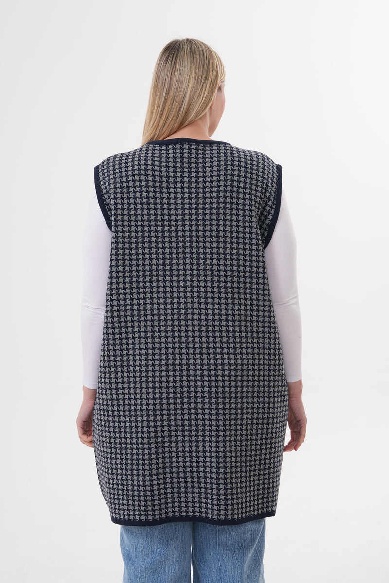 DT Meryem Knitted Vest Navy Blue