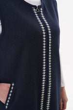 DT Meliha Knitted Vest Navy Blue