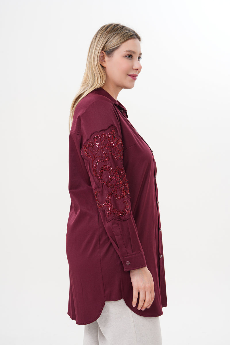 F&G Vicky Tunic Burgundy