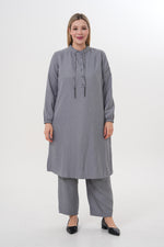 MSB Linen Crewneck Set Gray