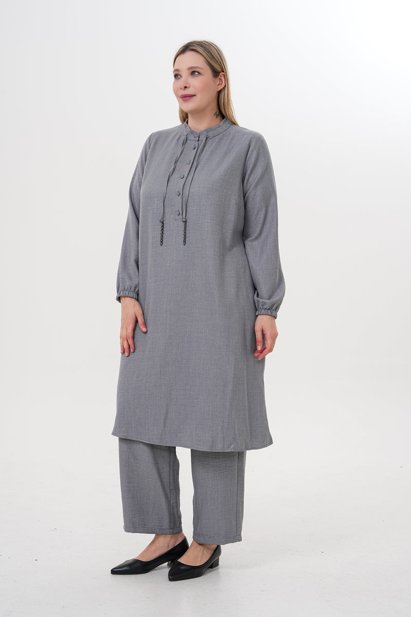 MSB Linen Crewneck Set Gray