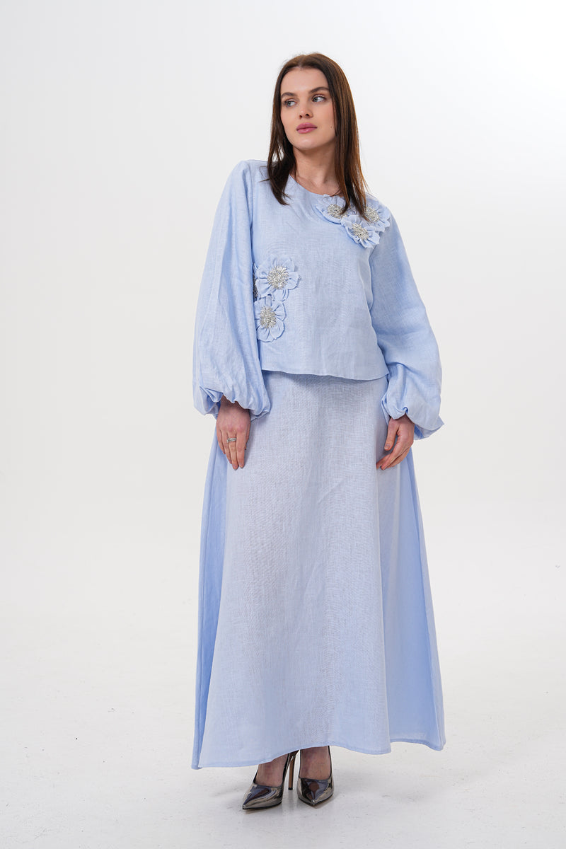 WM Petra Skirt Set Baby Blue