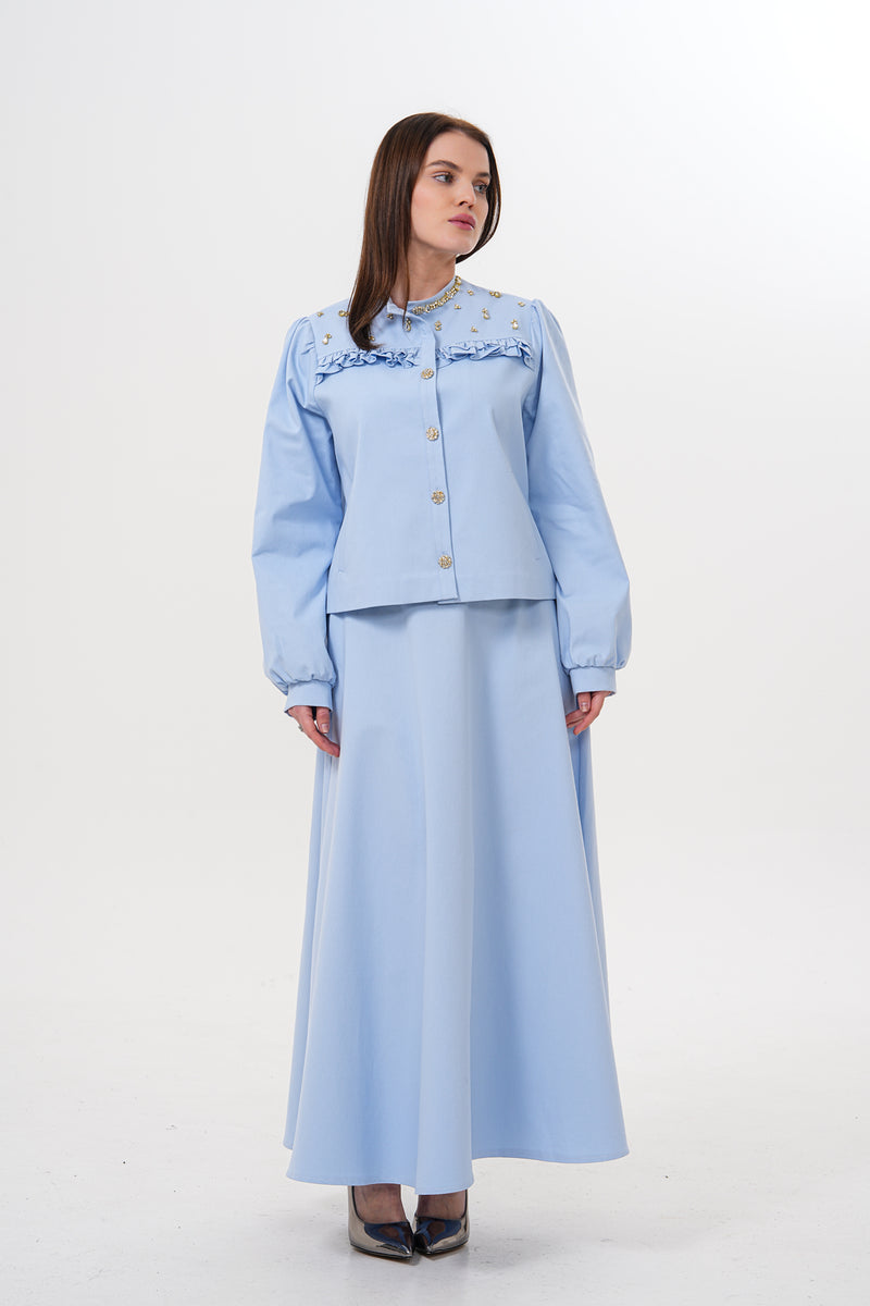 WM Norah Skirt Set Baby Blue