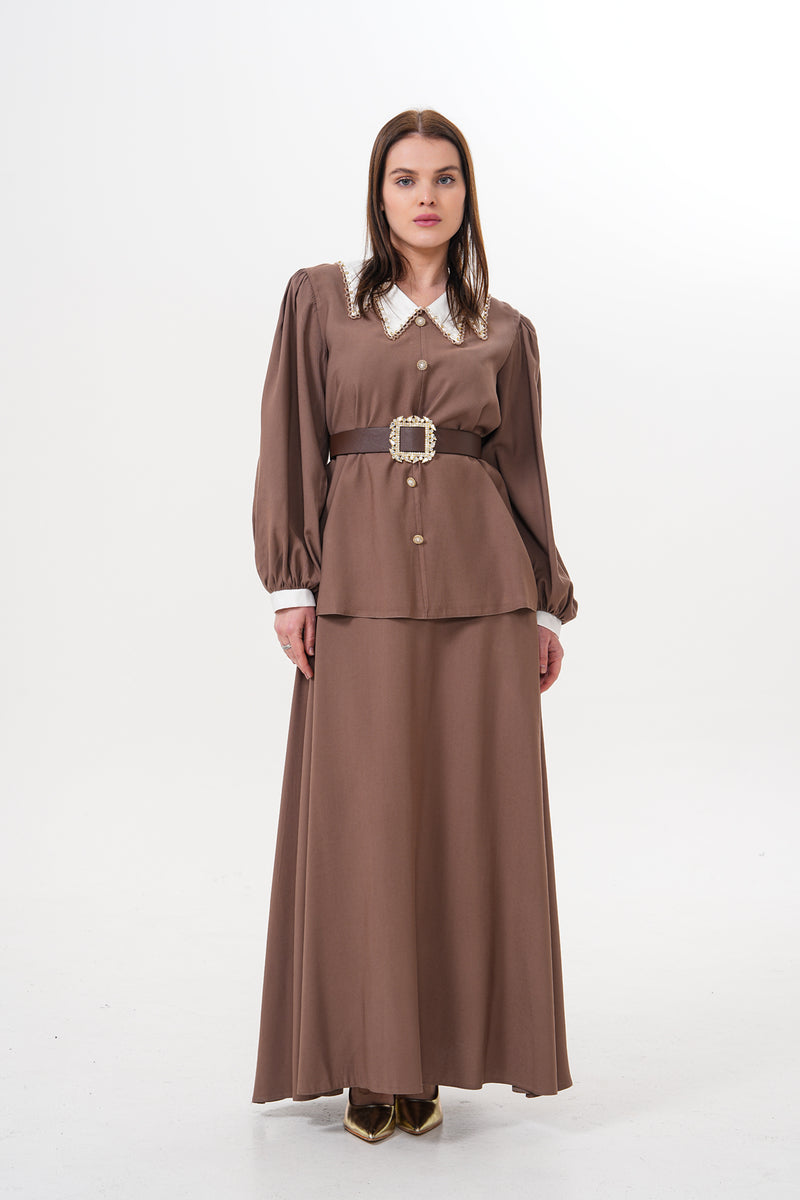 WM Sidney Skirt Set Brown