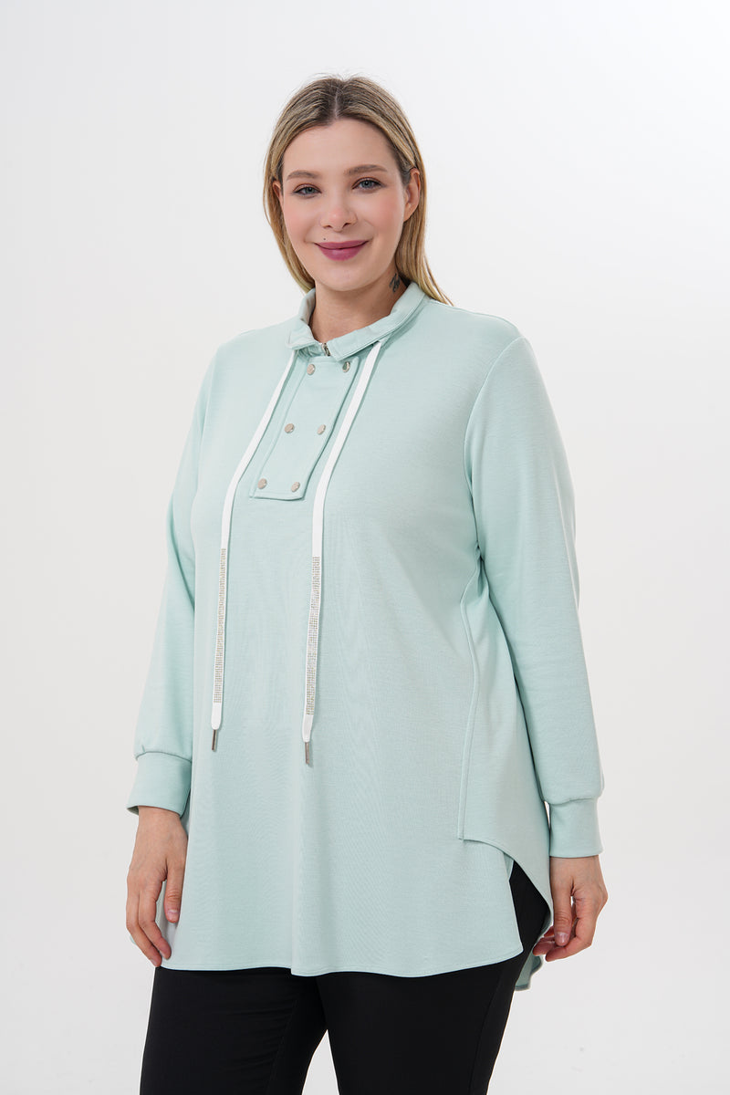 F&G Cotton Corded Tunic Mint