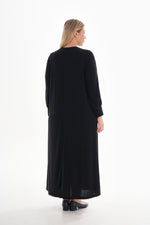 SR Frontside Aplic Dtld Dress Black