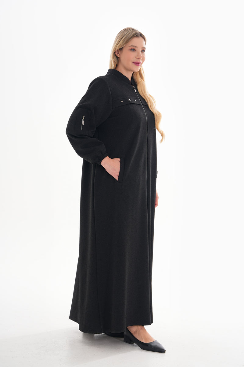 O&F Nova Long Cape Black