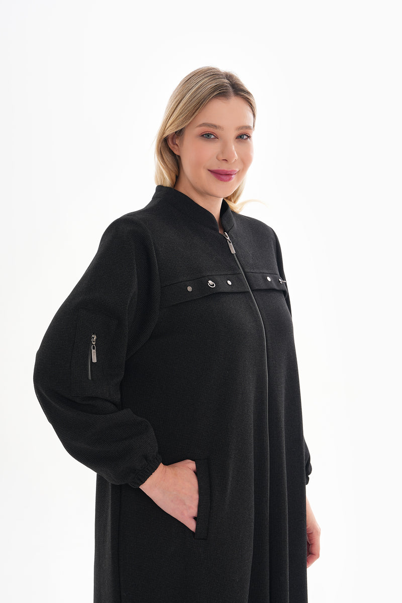 O&F Nova Long Cape Black