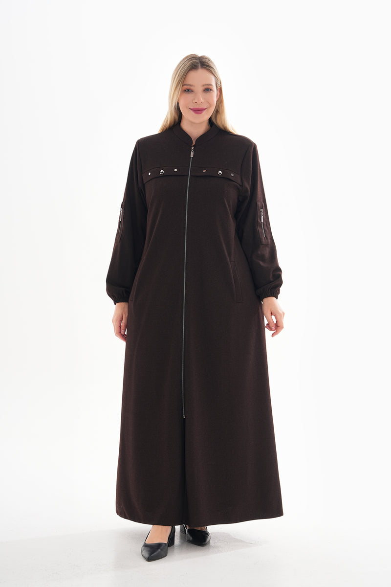 O&F Nova Long Cape Brown