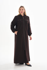 O&F Nova Long Cape Brown