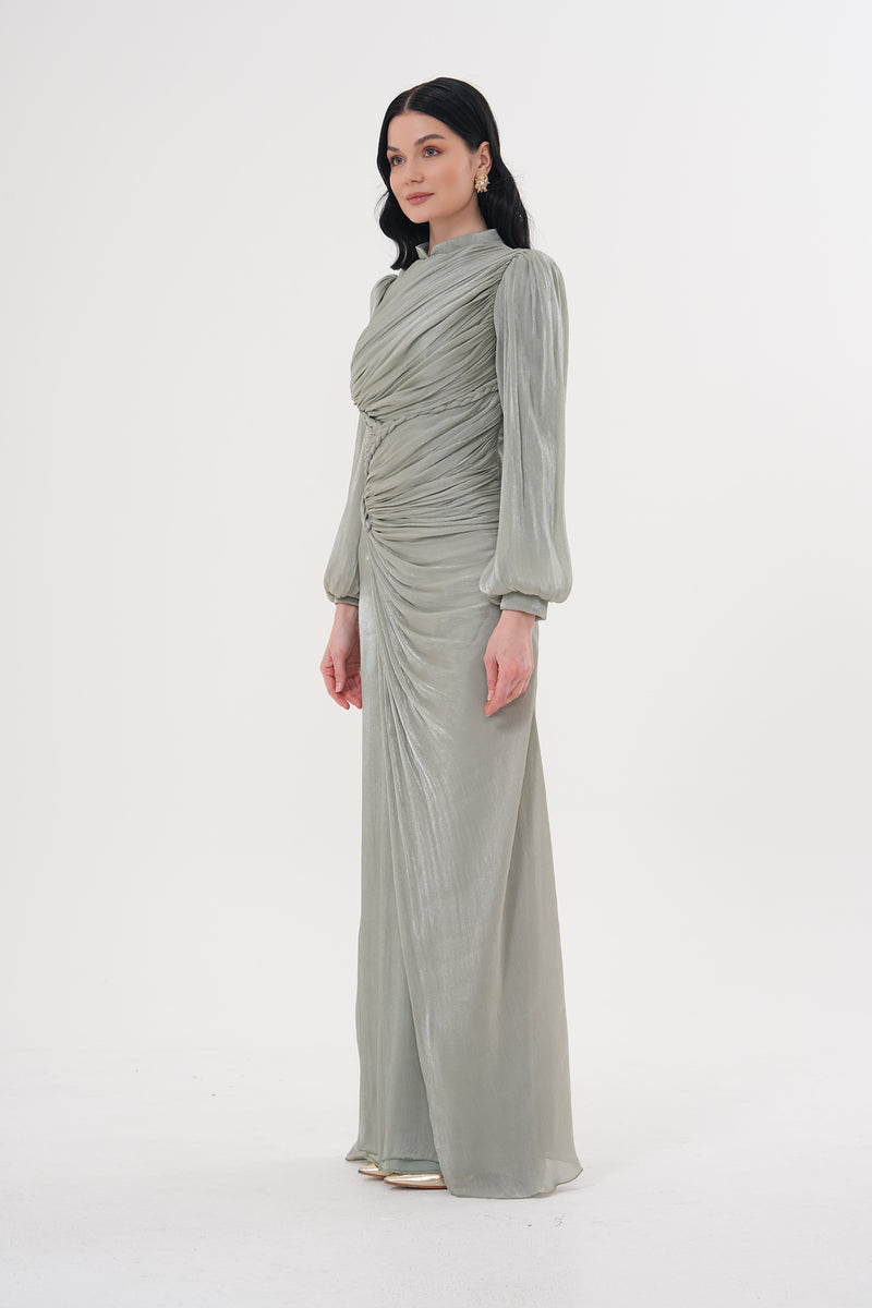 DMN Luisa Dress Almond Green