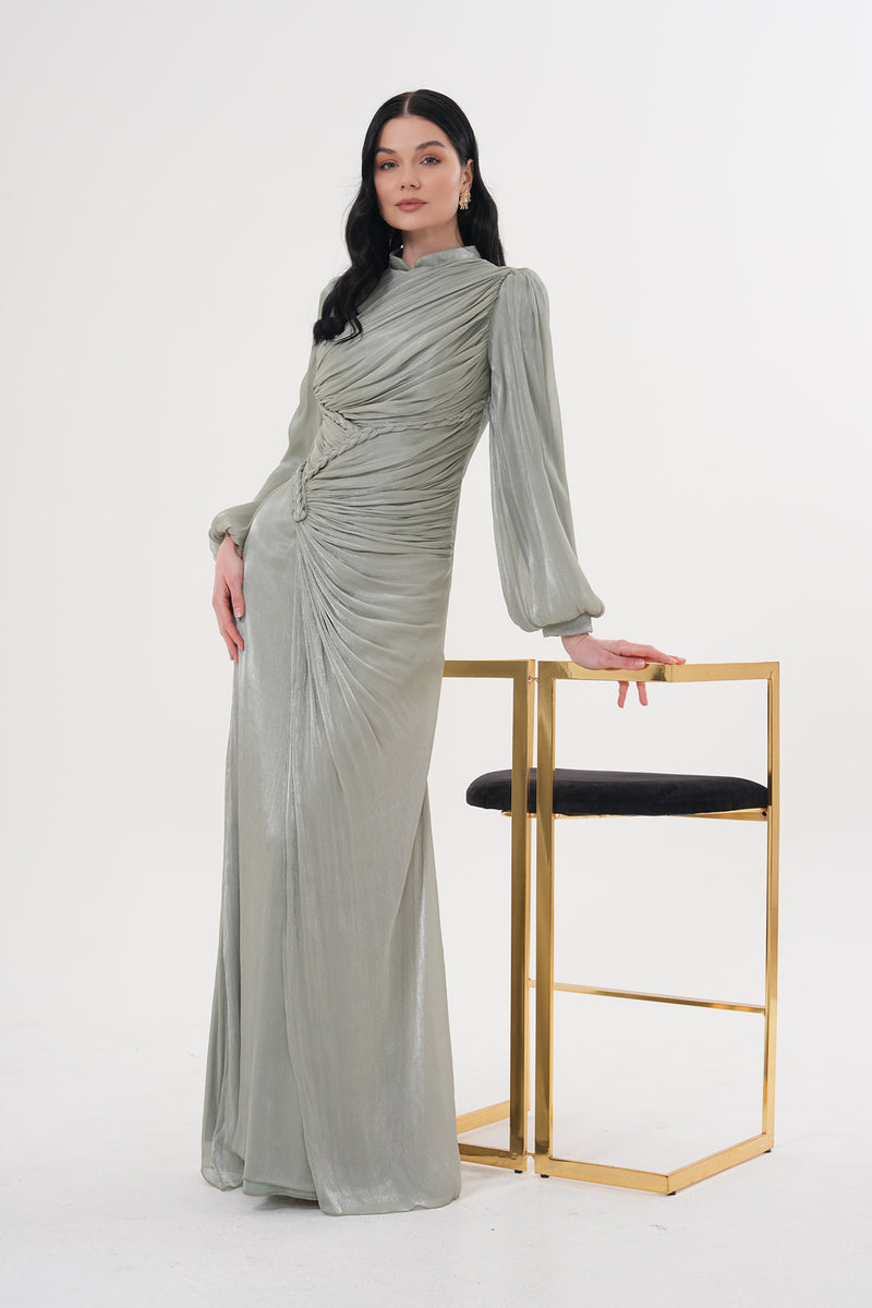 DMN Luisa Dress Almond Green