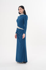 T&Y Alisha Dress Petrol Blue