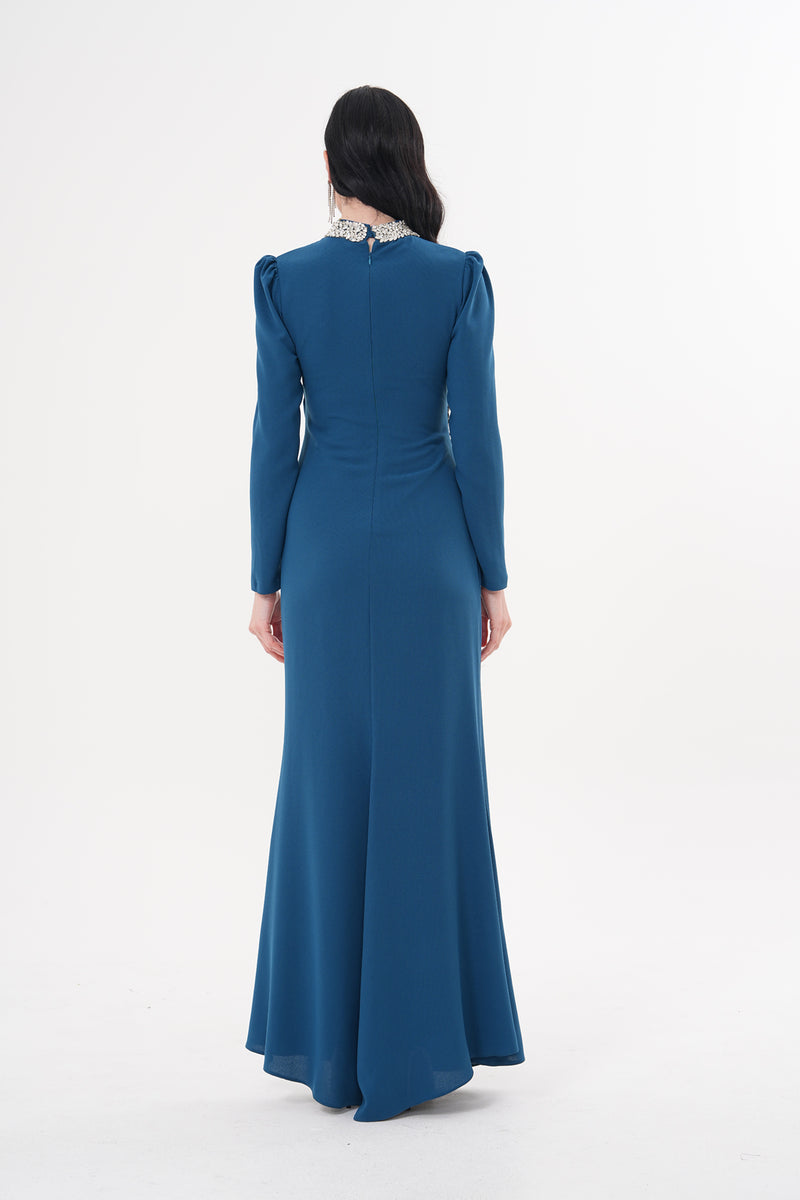 T&Y Alisha Dress Petrol Blue