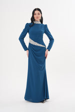 T&Y Alisha Dress Petrol Blue