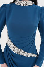 T&Y Alisha Dress Petrol Blue