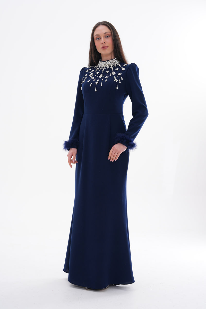 T&Y Glorious Dress Navy Blue